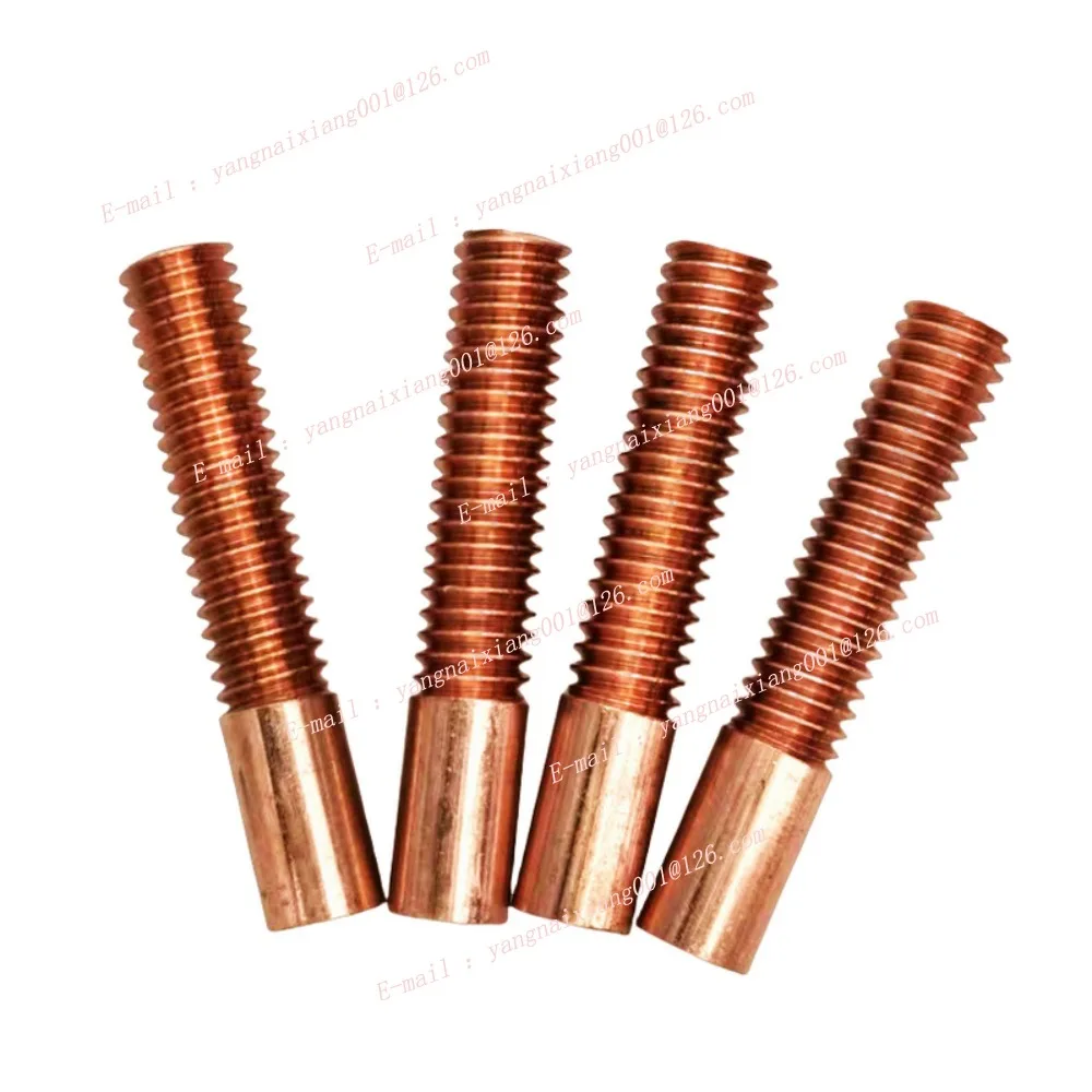 Pure Copper Tapping Electrodes for Spark EDM Thread Electrode Discharge Red Copper Screw Tooth Metric Size M1-M36
