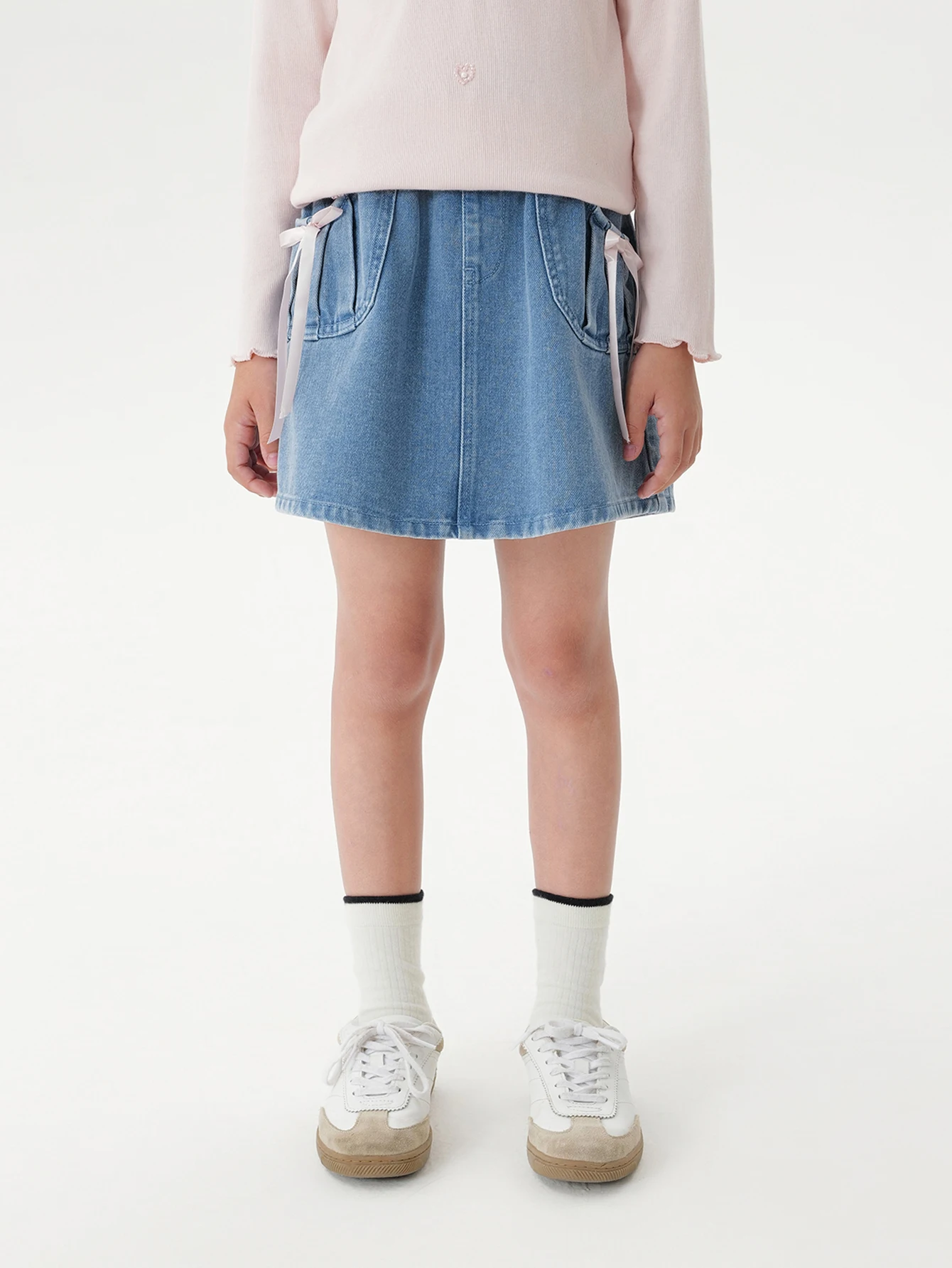 

MARC & JANIE Большая детская милая хлопковая джинсовая юбка с бантом для девочек 551387