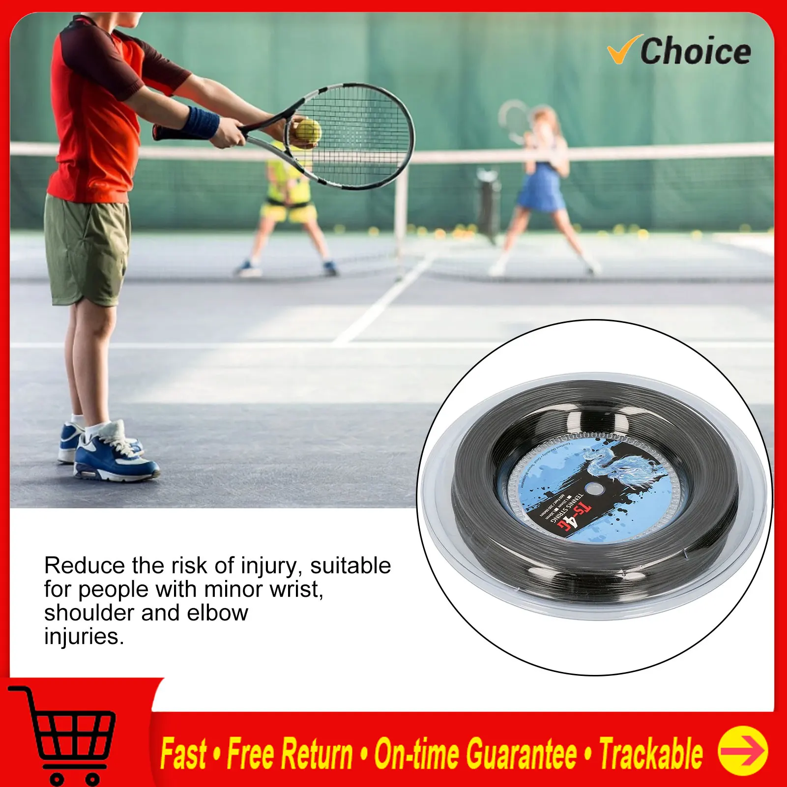 

200 м полиэстеровая струна для теннисной ракетки, круглая устойчивая к ударам жесткая струна для ракетки, 200 м теннисная струна, круглый теннисный аксессуар