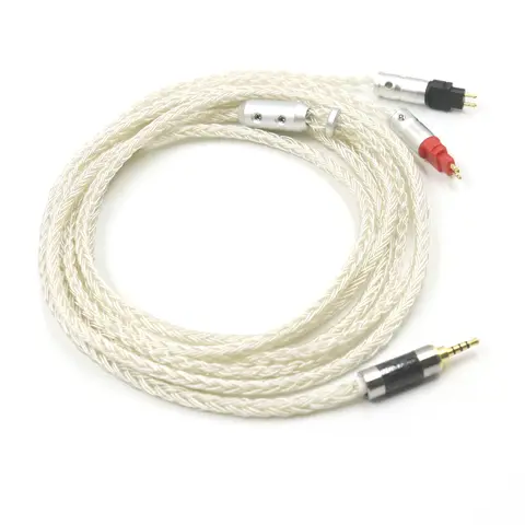 3.5mm 2.5mm XLR 4.4 cavo auricolare placcato argento 16 Core per Sennheiser hd xx x HD580 HD600 HD650 HD25 hd545 hd565 hd535 HD660S