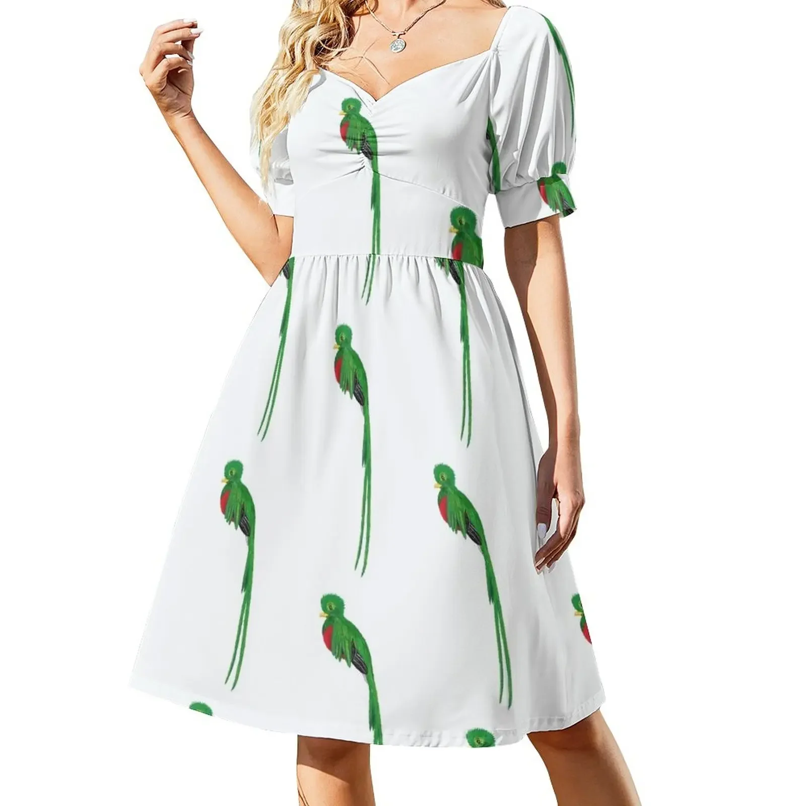 

Resplendent Quetzal Guatemala Short-Sleeved Dress dress women summer elegant chic women dresses promotion