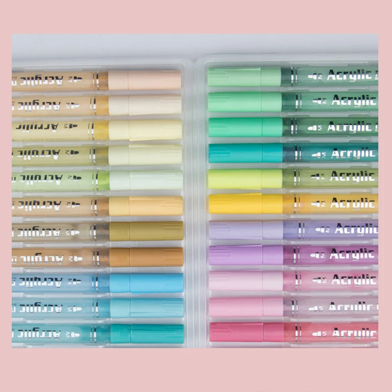 

Bview Art Acrylic Marker Pen Morandi Color Marker Ceramic Pen DIY Hand Painting Water-based Acrylic Waterproof