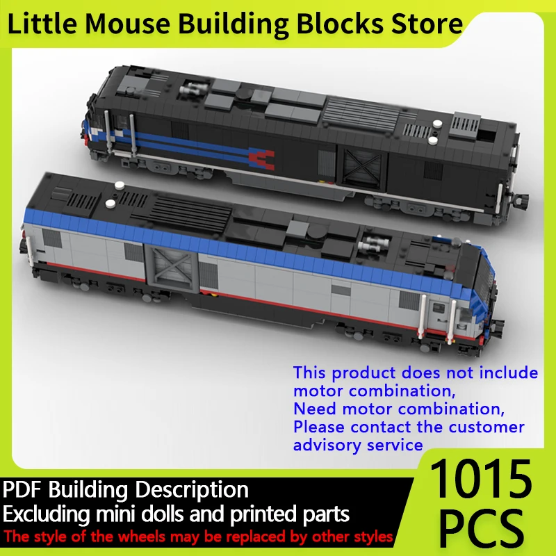 

City Car Model MOC Building Bricks SC-44 Diesel-Electric Locomotive Modular Technology Gifts Holiday Assemble Children Toys Suit