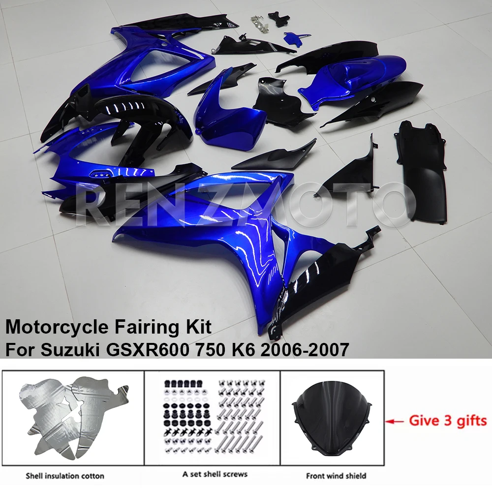 

Motorcycle Set Body Kit Fairing For Suzuki GSX-R600 R750 2006 2007 K6 Plastic Accessories Injection Bodywork S0606-131a