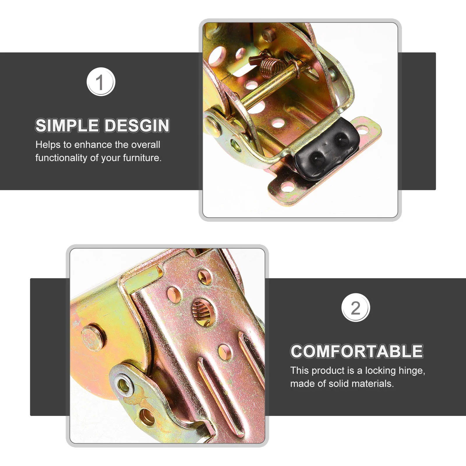 

4Pcs Foldable Table Legs Double Positive Brake Hinges Shelf Spring Hardware Durable Iron Furniture Accessories