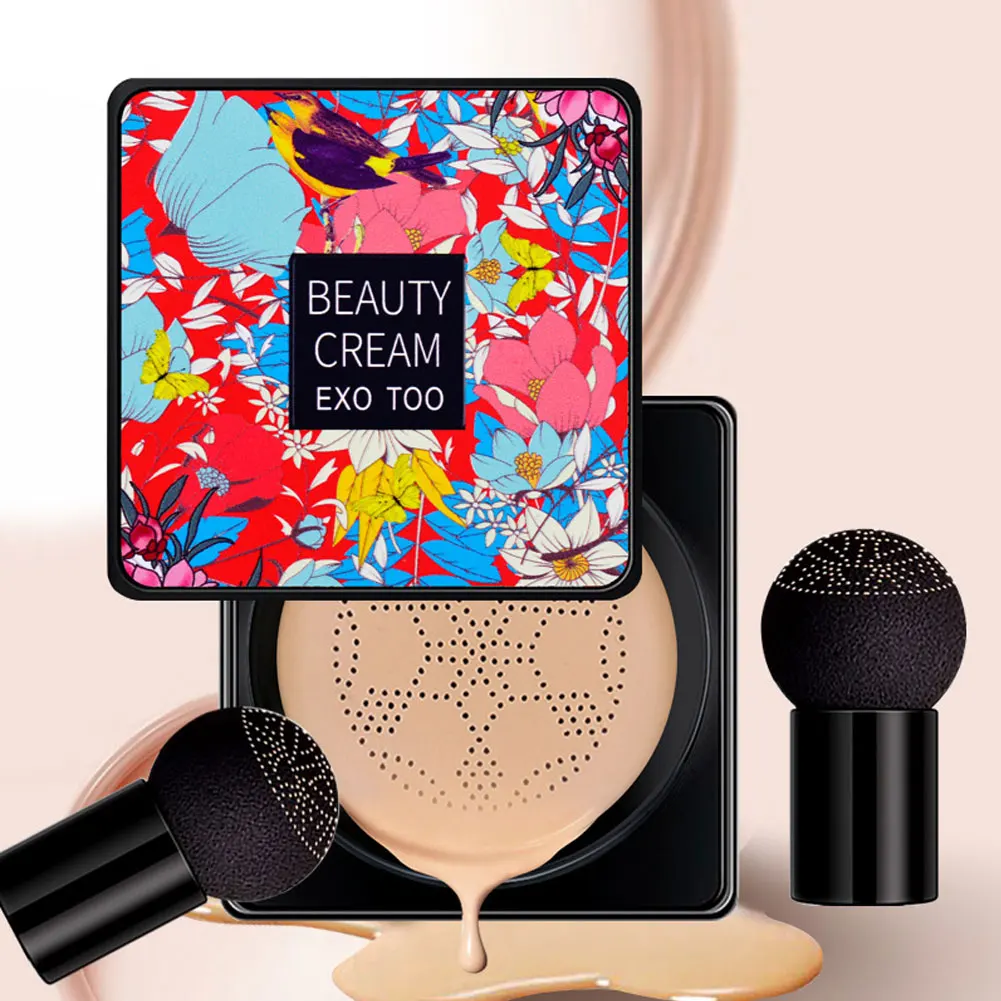 BB Cream Concealer Air Cushion Mushroom Head With Powder Puff CC Cream Moisturizing Brightening Foundation Base Makeup Cosmetics