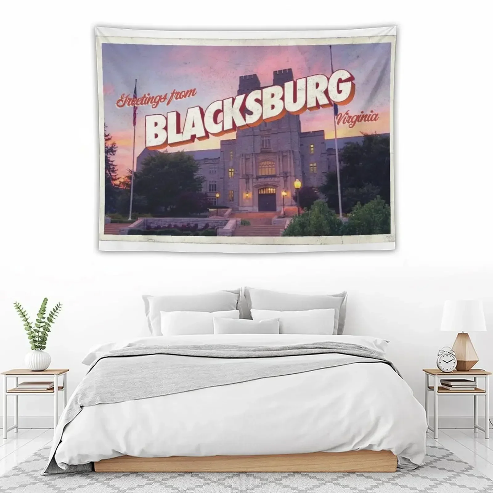 

Blacksburg Sunset Postcard Tapestry Wallpaper Bedroom Decorations For Your Bedroom Home Decor Aesthetic Tapestry