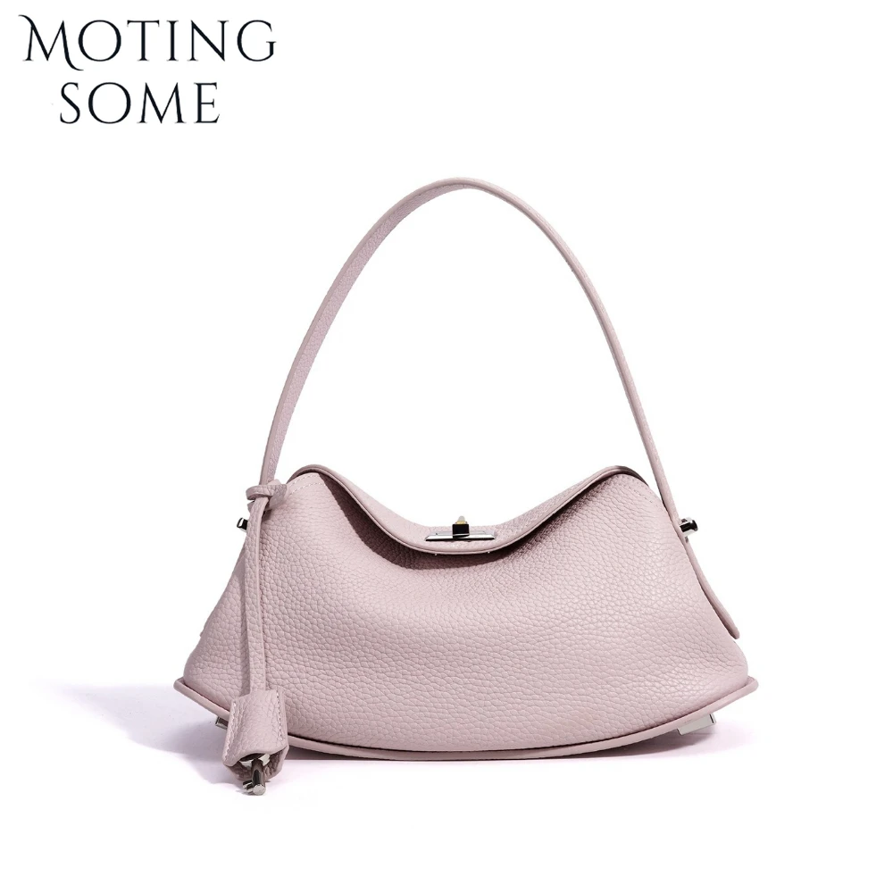 

MOTINGSOME Spring Satchel Bag Luxury Designer Woman Genuine Leather Saddle Purse Shoulder Handbag 2026 New in Mini Tote