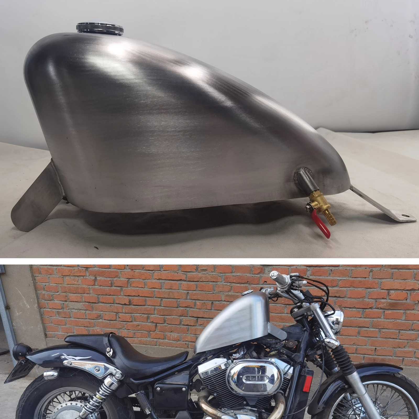 

9L Motorcycle Petrol Gas Fuel Tank For Honda VT400 750 BLACK WIDOW Before 2006