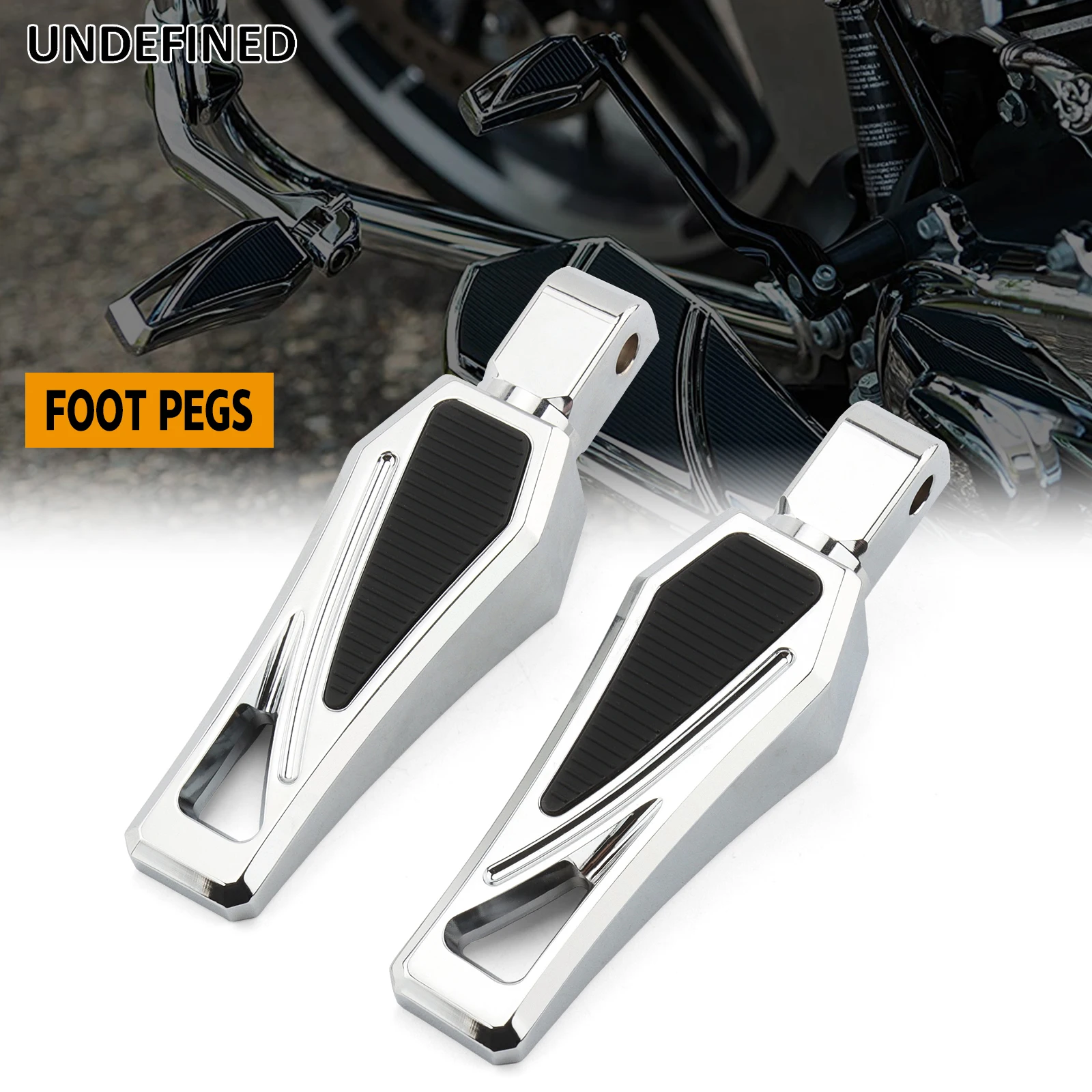 Motorcycle Rear Foot Pegs Phantom Footrests Male Mount Pedal for Triumph Rocket III Classic/Classic Tourer/Roadster/Touring