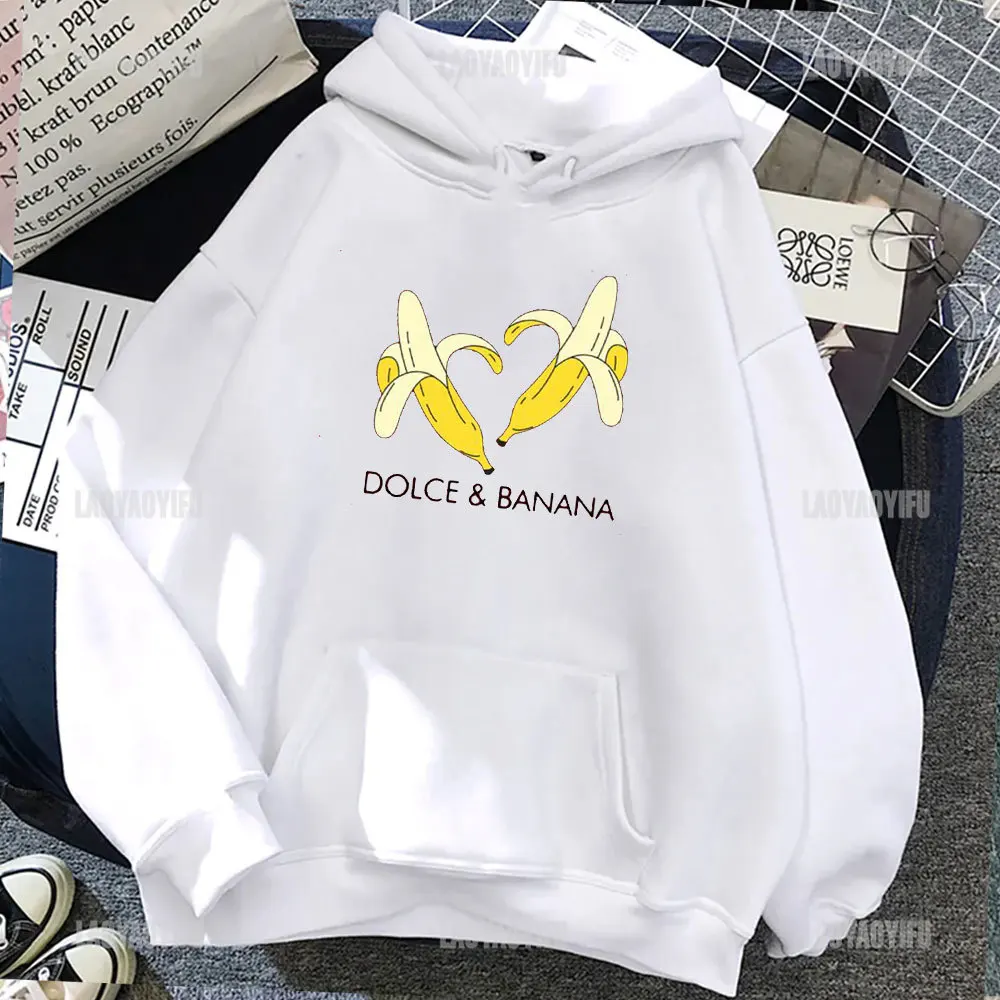 

Dolce & Banana Funny Printed Women HoodieNew Style Clothing Fashion Harajuku Hoodies Novelty Trend Street Hip Hop Sweatshirt