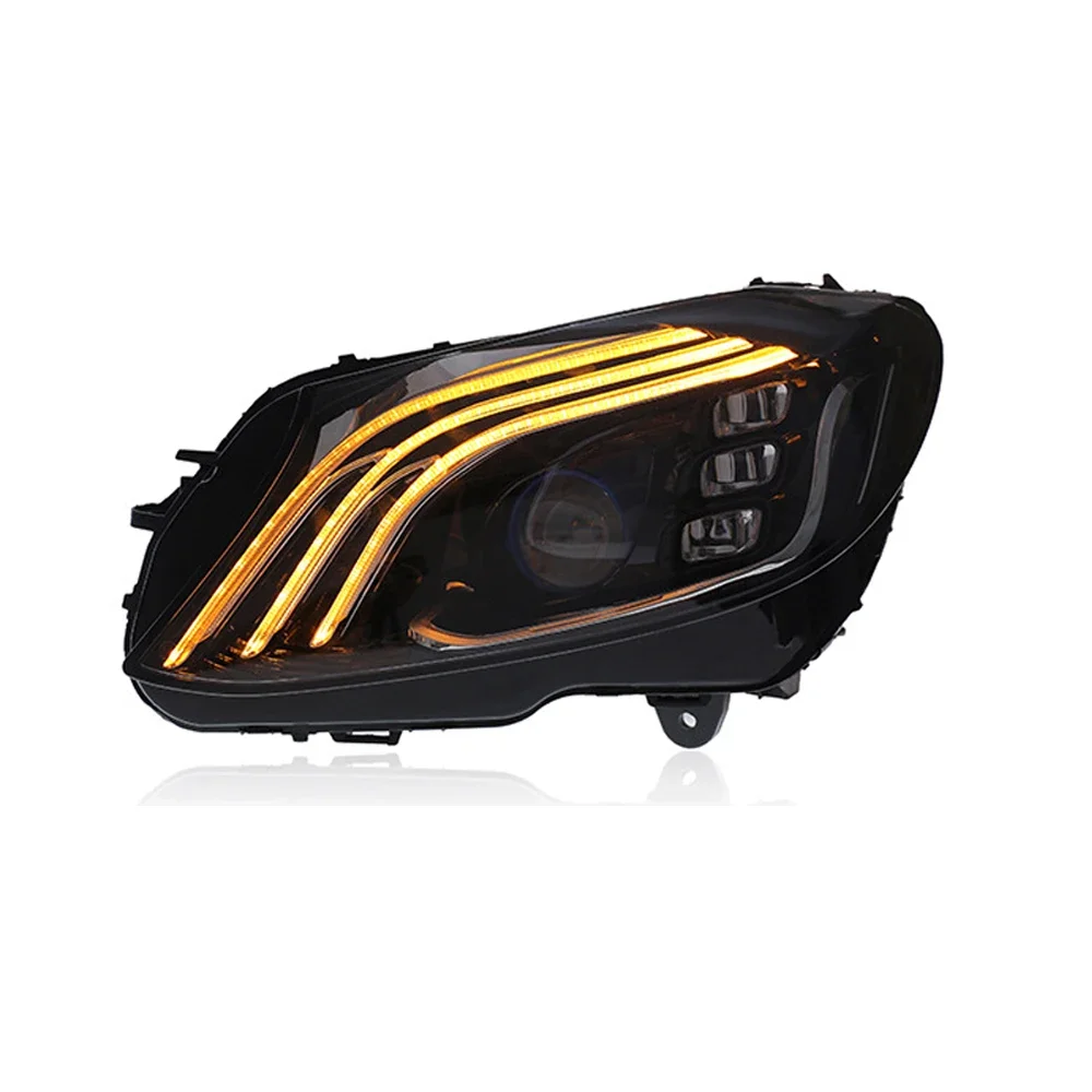 Conjunto de faros LED para Mercedes Benz Clase C W205 2015 2016 2017 2018 2019 -2021 luz frontal de señal de giro dinámica luz alta