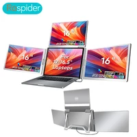 Monitor retroiluminado LCD portátil de triple pantalla pantalla secundaria FHD conectado al cuaderno con 1 cable extensor de subpantalla