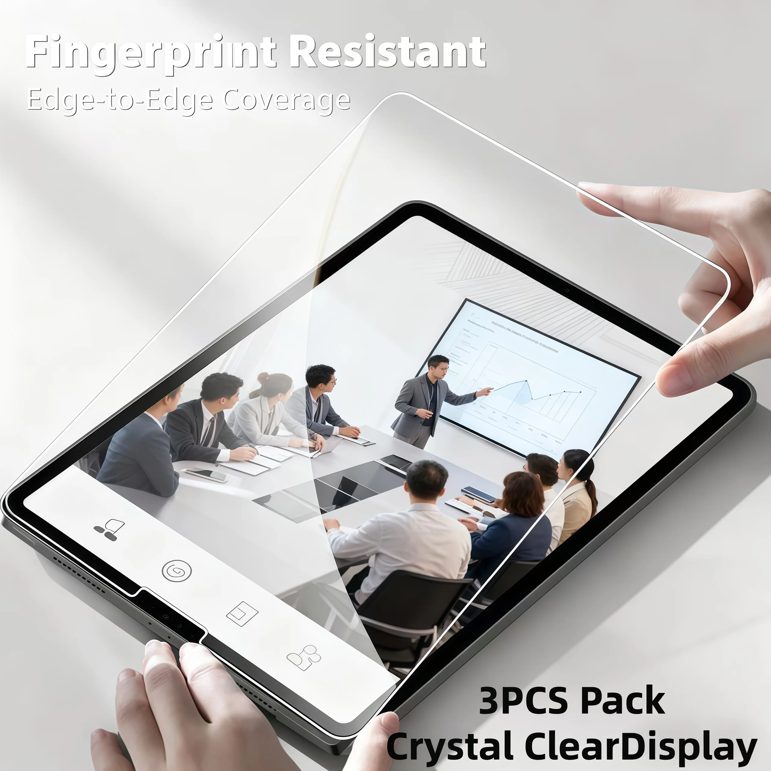 3-piece tempered glass Ipad Pro13 12.9 11 6 M4 M2 2024 Air 5 4 3 2 1 9 9 10 10th generation Mini6 10.9 10.2 9.7 Screen protector