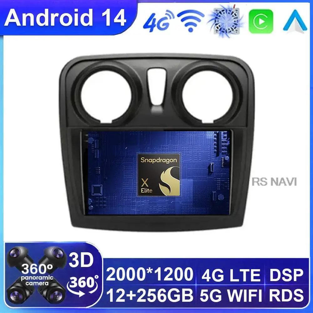 

Android 14 For Renault Logan 2 Sandero 2 2012 - 2019 GPS Navigation Video Player Multimedia Car Radio Wifi 5G No 2din DSP Stereo