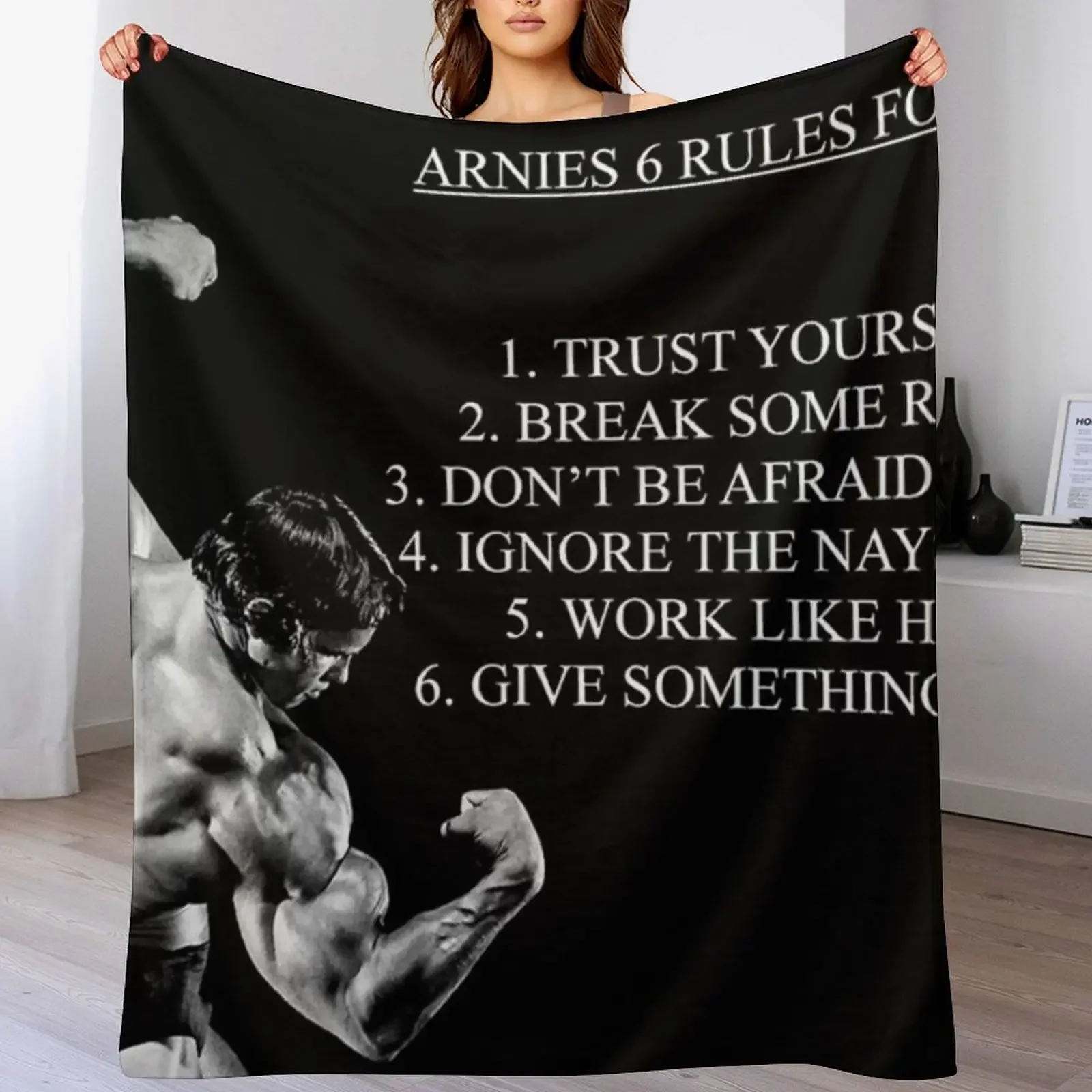 Arnold Schwarznegger Throw Blanket Portable Lightweight Blanket for Travel Camping