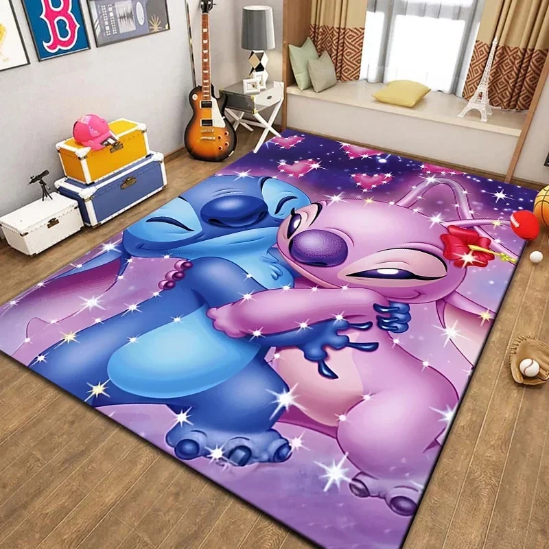 Disney Stitch 3D Printing Large Area Rugs Carpets for Home Living Room Children\'s Bedroom Sofa Doormat Kids Floor Mats Potdemiel