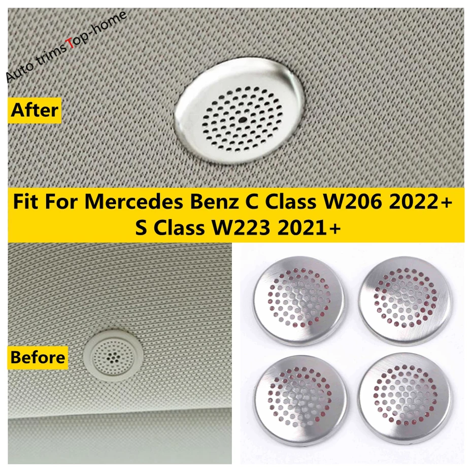 

Roof Microphone Speaker Cover Trim Fit For Mercedes Benz C Class W206 2022 2023 2024 / S Class W223 2021 2022 Car Accessories
