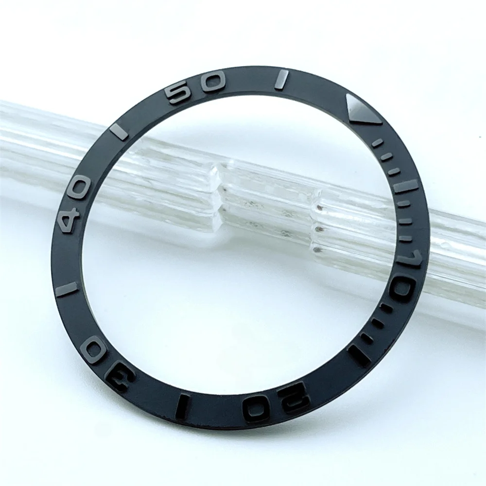 Anello cronometrato per yacht, lavorazione artigianale di precisione, anello in ceramica fantasma d'acqua, anello per orologio subacqueo, cassa dell'orologio NH35, anello a forma convessa, 38