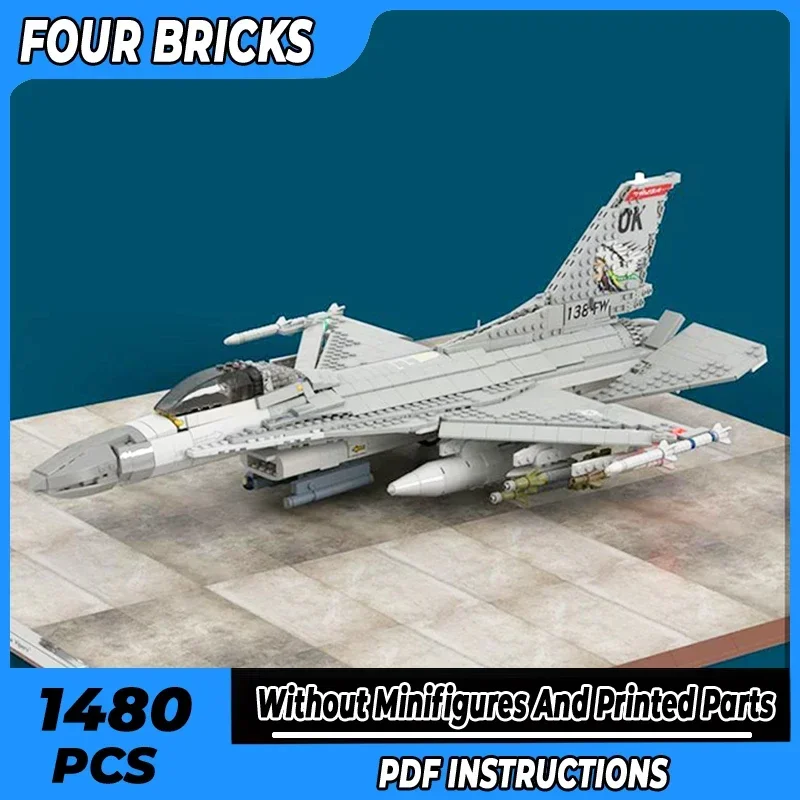 Moc Building Bricks Military Model F-16 Fighting Falcon Technology Modular Blocks Gifts Toys For Children DIY Sets Assembly