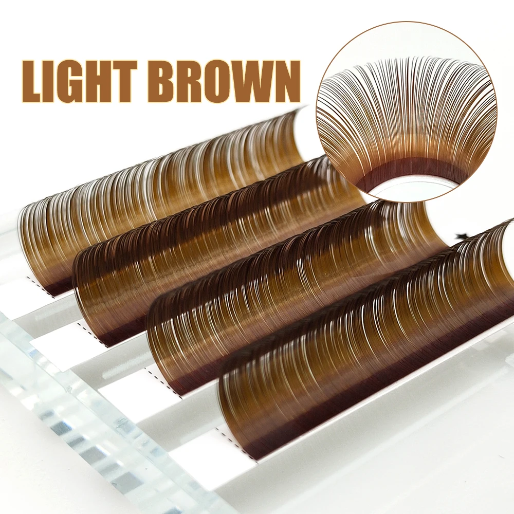 Abonnie Dark Brown Eyelash Extensions 0.05/0.07/0.10 Individual Chocolate Color Professional Volume Lash Extension Supplies