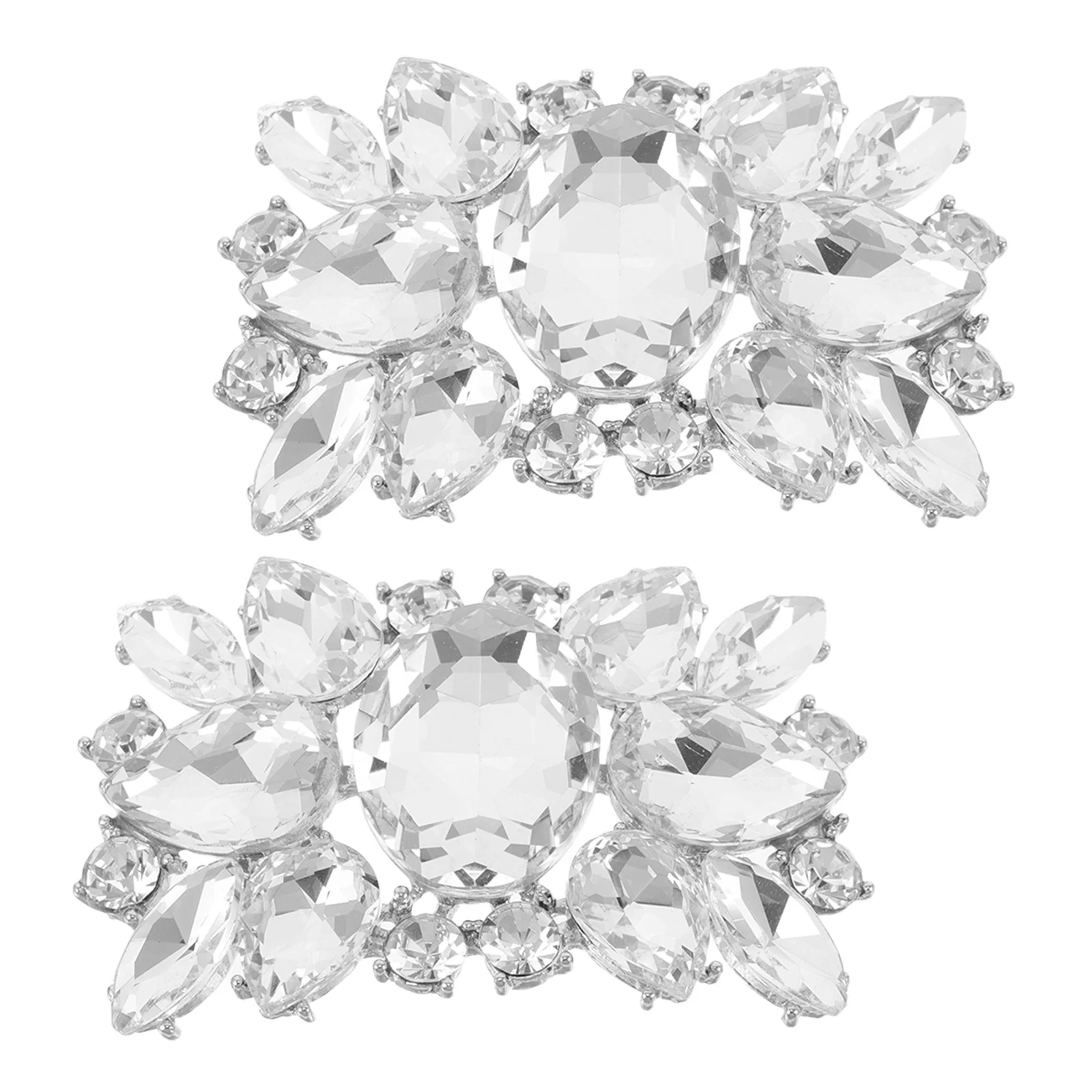 1 زوج حجر الراين مقاطع الأحذية القابلة للإزالة الزفاف حذاء الزفاف أبازيم عالية الكعب سحر اكسسوارات الديكور تألق #2