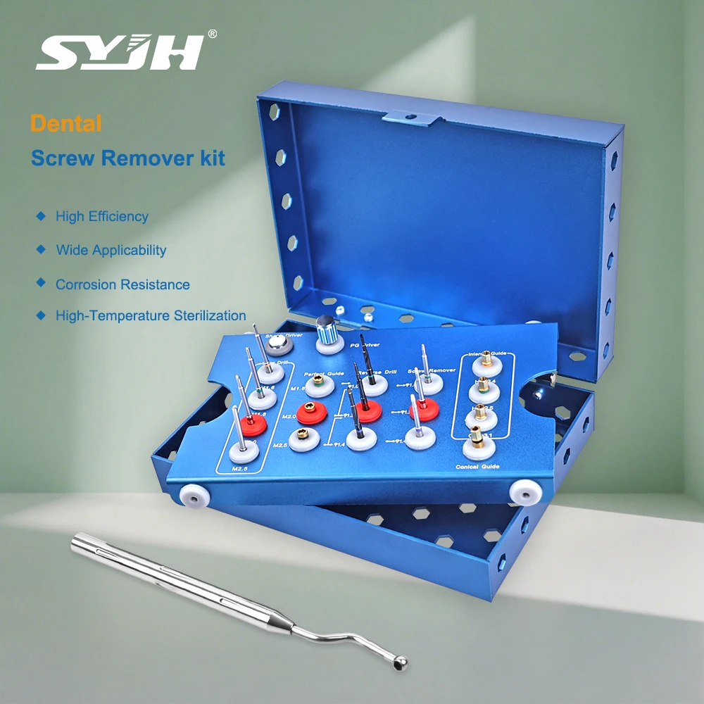 

SYJH High Pressure Dental Implant Removal Kit Dentistry Sterilization Implant Abutment Broken Wire Remove Dental Instruments