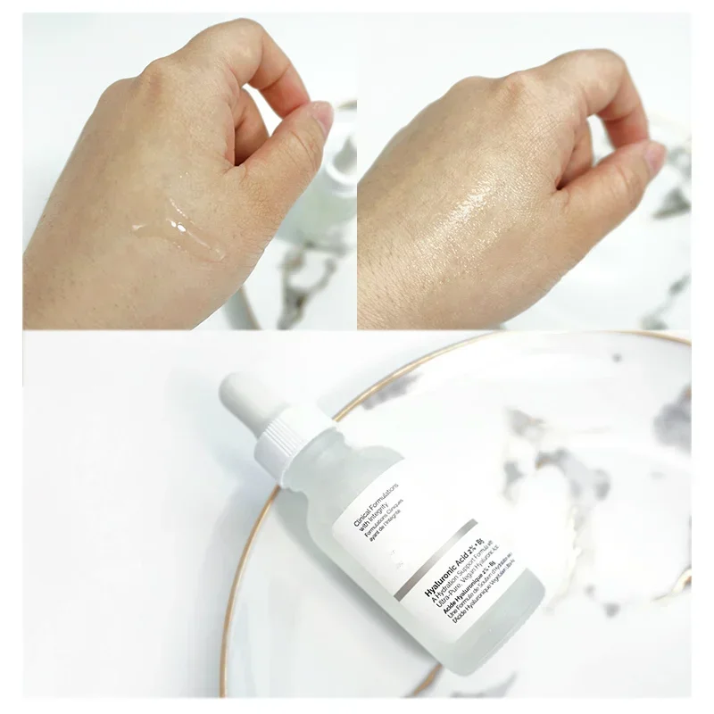 حمض الهيالورونيك 2% + B5 مصل 30 مل ترطيب ومرطب يدوم طويلاً تخفيف الجفاف حاجز إصلاح العناية بالبشرة الناعمة