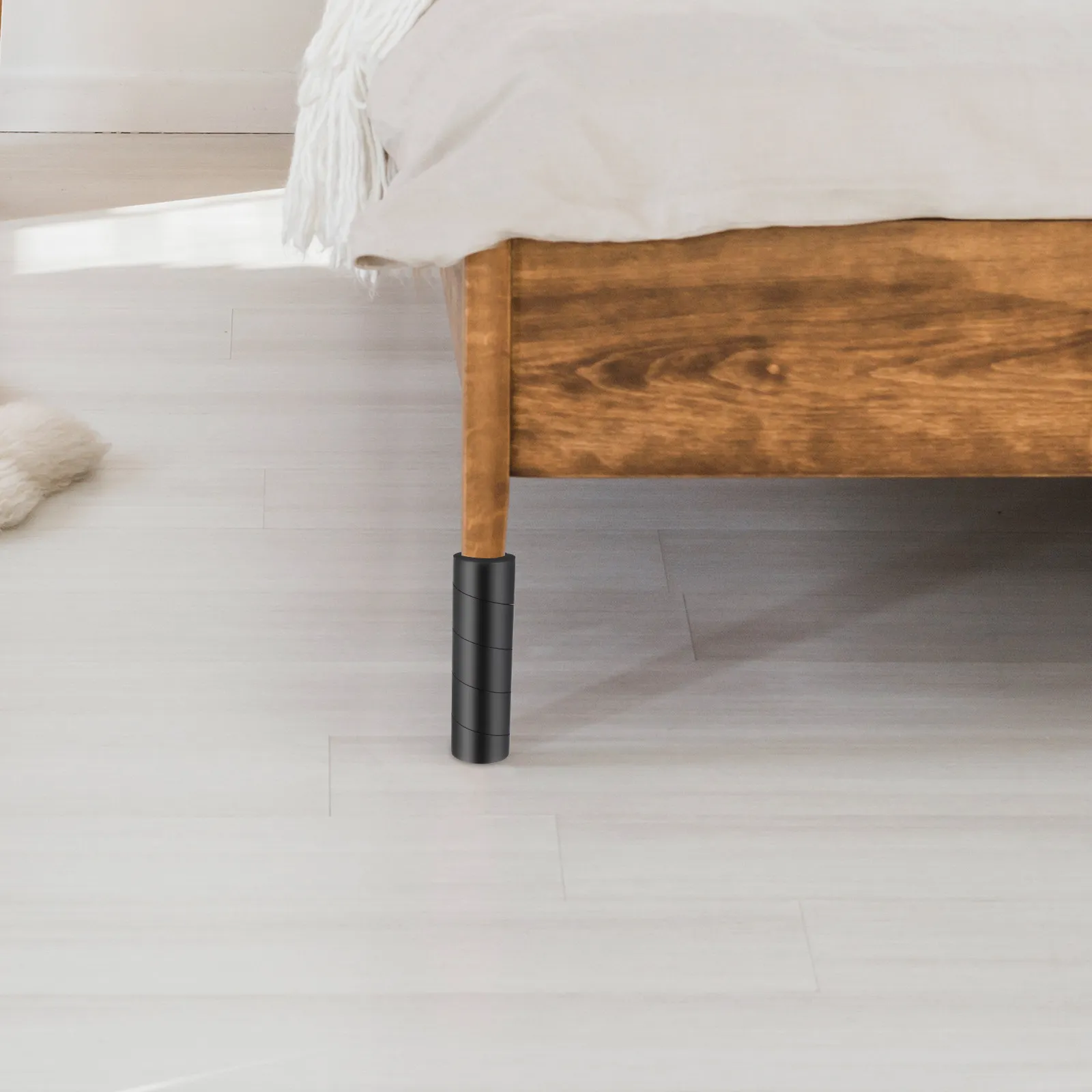 4Pcs Bed Frame Toe Protectors Adjustable Furniture Leg Covers Universal Bed Leg Wraps Toe Stub Protection Pads