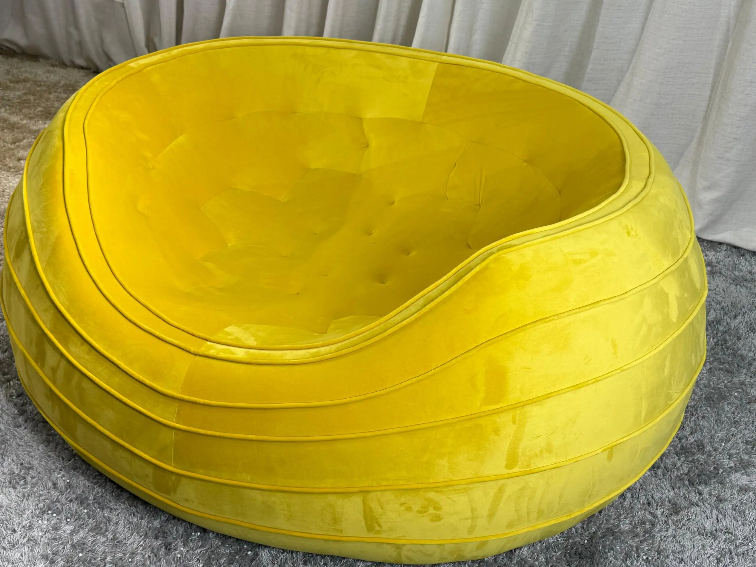 Modern Comfortable Extendable Fabric Bean Bag Sofa for Living Room Relaxation