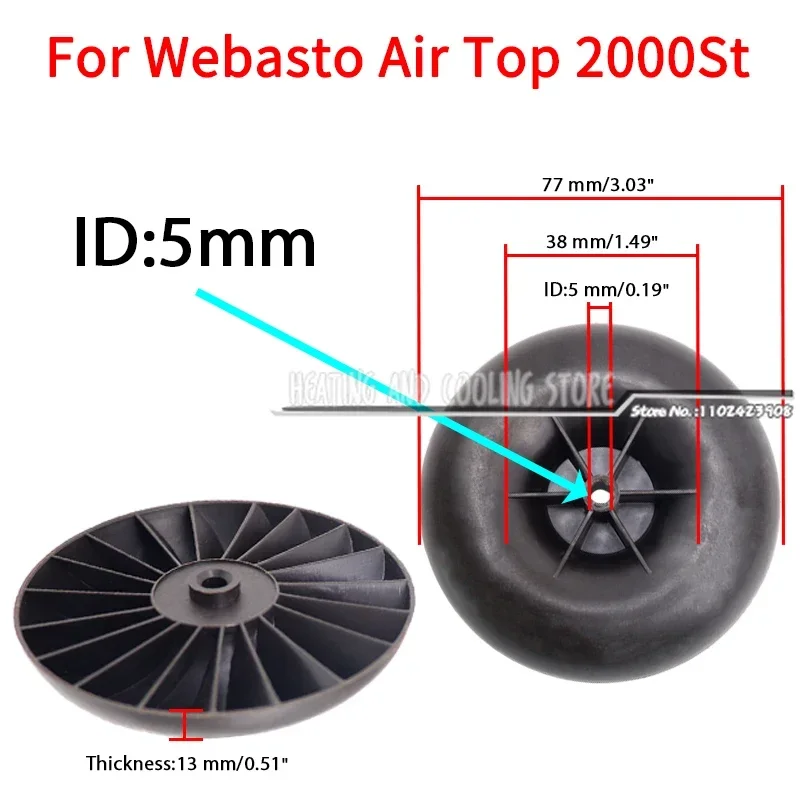 12V Car Heater Blower Fan Motor Inner Wind Wheel For Chinese 2KW 5KW Diesel Air Parking Heaters D2 D4 For Webasto 5000/3500