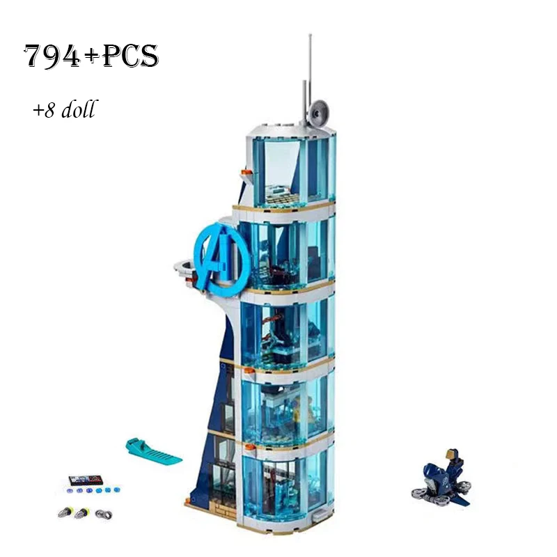 Miniso Avengers Tower Marvels 5-floor Revengers Tower Battle Armory Room Tech Lab Garage Building
