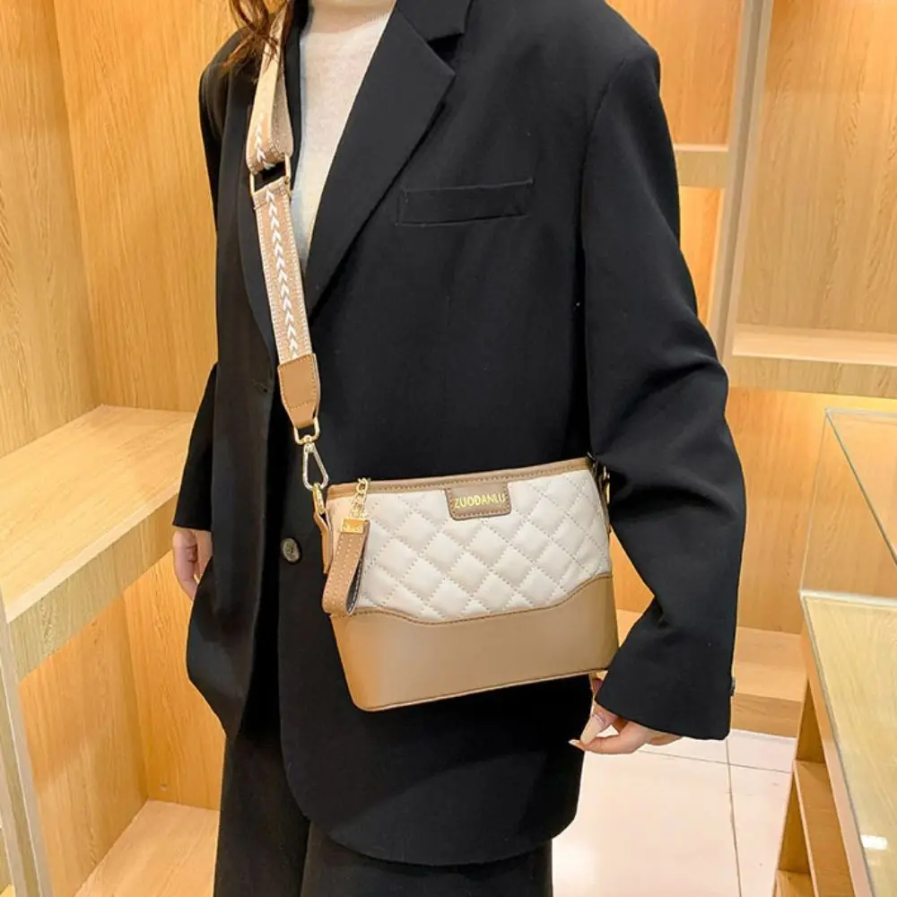 

Cute Pu Leather Rhombic Lattice Shoulder Bag Lattice Letter Crossbody Bag Handbag Rhombus Underarm Bag Girls