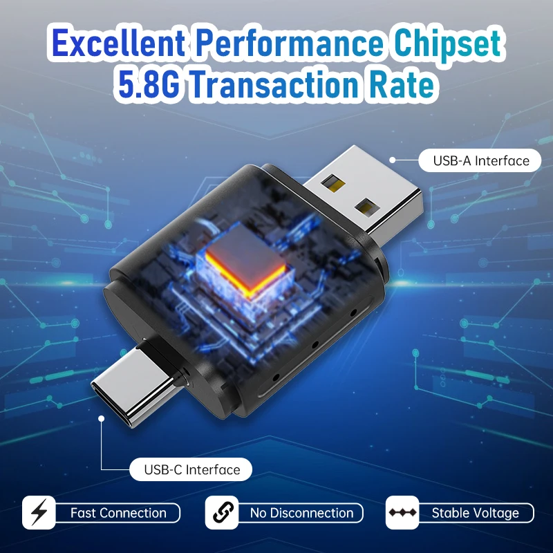 Mini adaptador carplay sem fio usb & tipo-c interface dupla carplay dongle com fio carplay android auto para sem fio wifi6 bt5.0 caixa