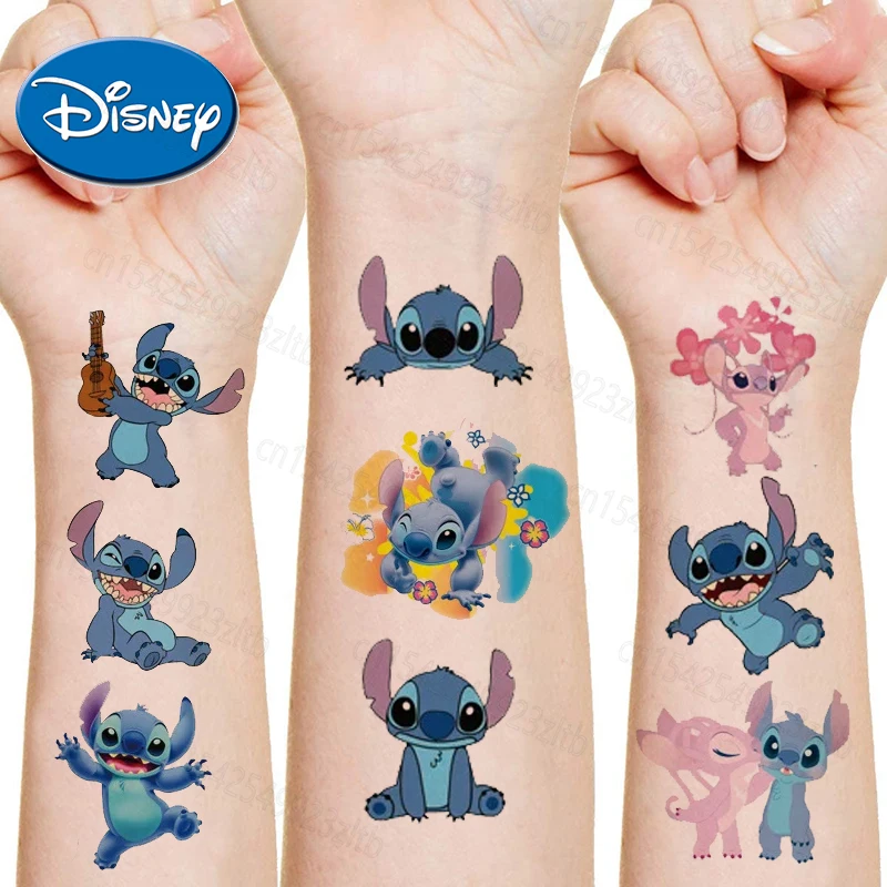 

Cute Disney Stitch Tattoo Stickers Children Temporary Fake Tattoos Paste on Face Arm Leg for Kids Party Birthday Gift Toy