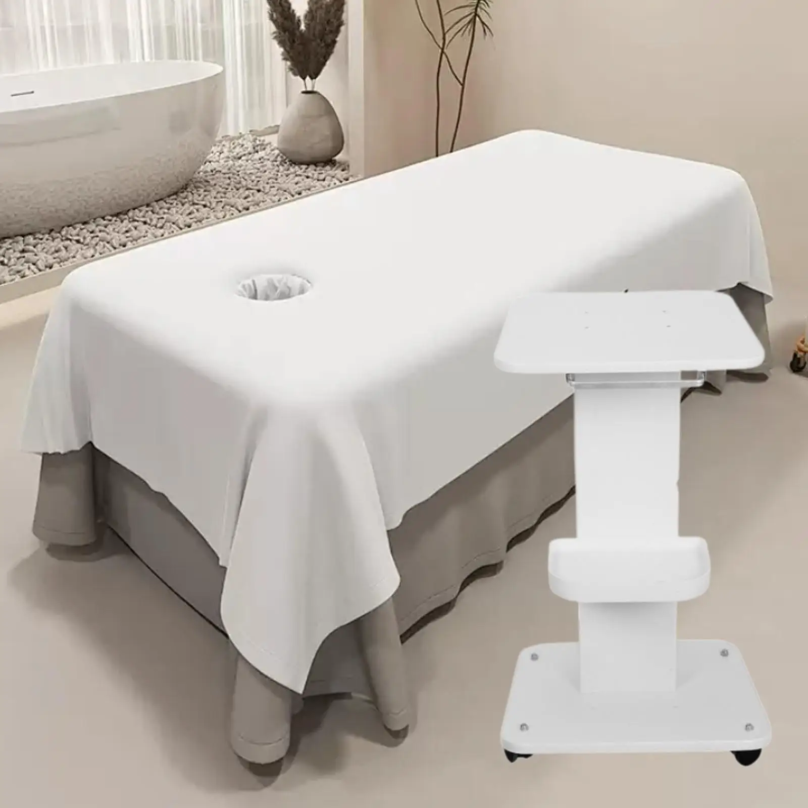 Kapperszaak Rollende Trolley Beauty Apparatuur Kar Hulptafel Werkstation Met Handvat Mobiele Utility Salon Trolley