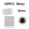 100pcs Slivery 3mm