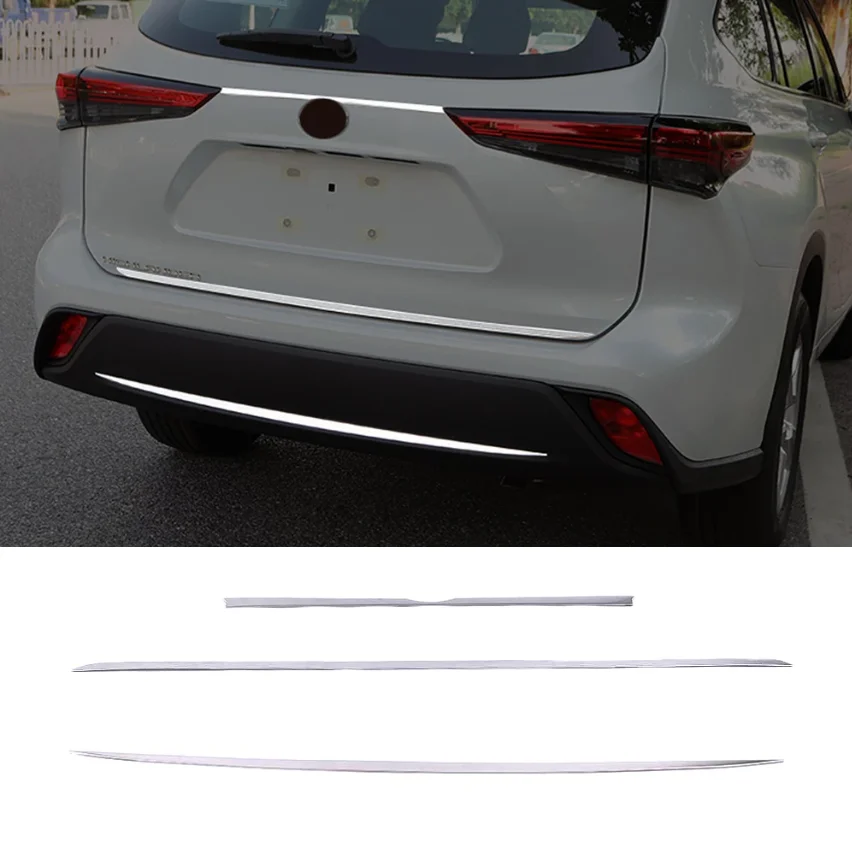 

Для Toyota Highlander Kluger 2020 2021 2022, внешние аксессуары, задняя дверь багажника, дверная полоса, стример, накладка на крышку