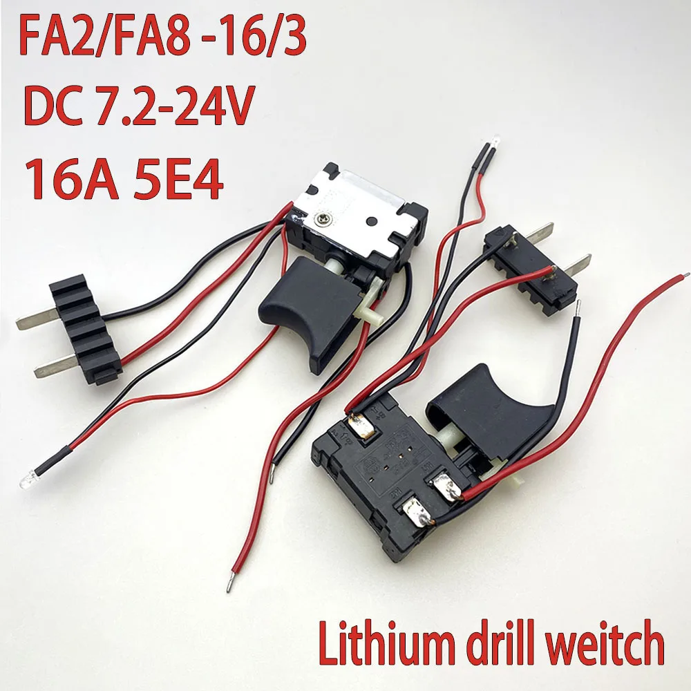 FA2/FA8-16/1WEK Elektrischer Bohrmaschinenschalter mit Geschwindigkeitsregelung DC7.2-24V 16A Bohrerschalter Einstellbare Geschwindigkeit Vorwärts- und Rückwärtslauf – Detail 3