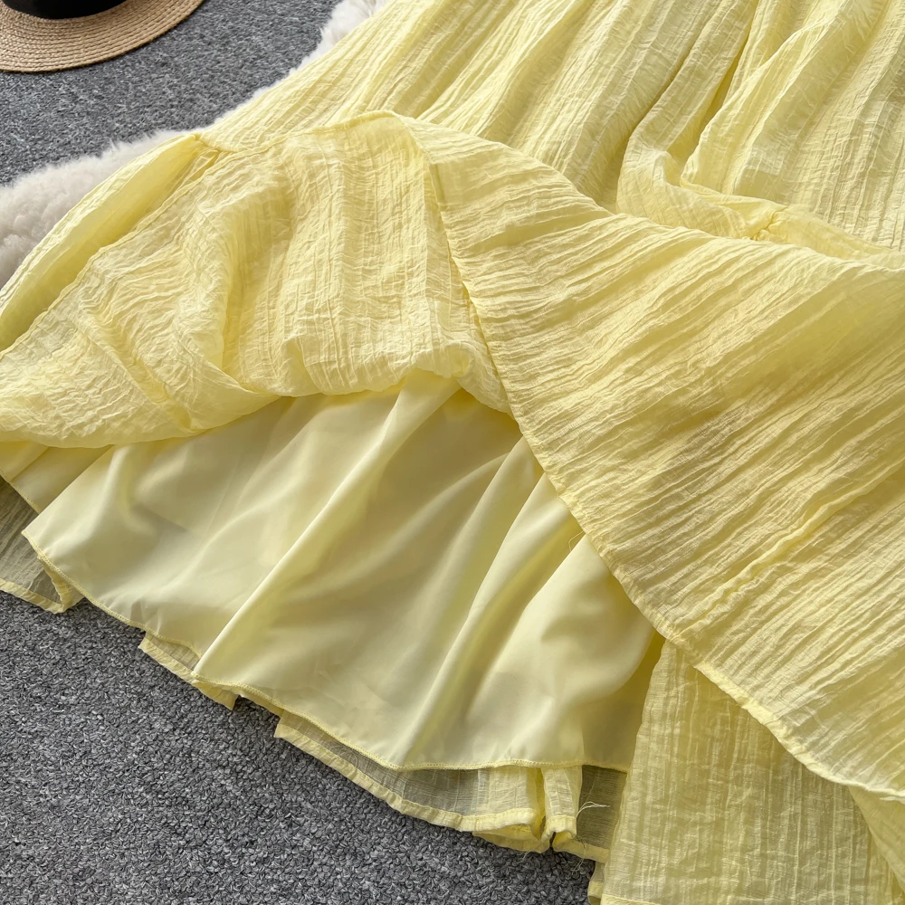 فستان أنيق حلو بدون أكتاف ورقبة مائلة فستان كوري أنيق للحفلات فستان نسائي أنيق للخريف #6