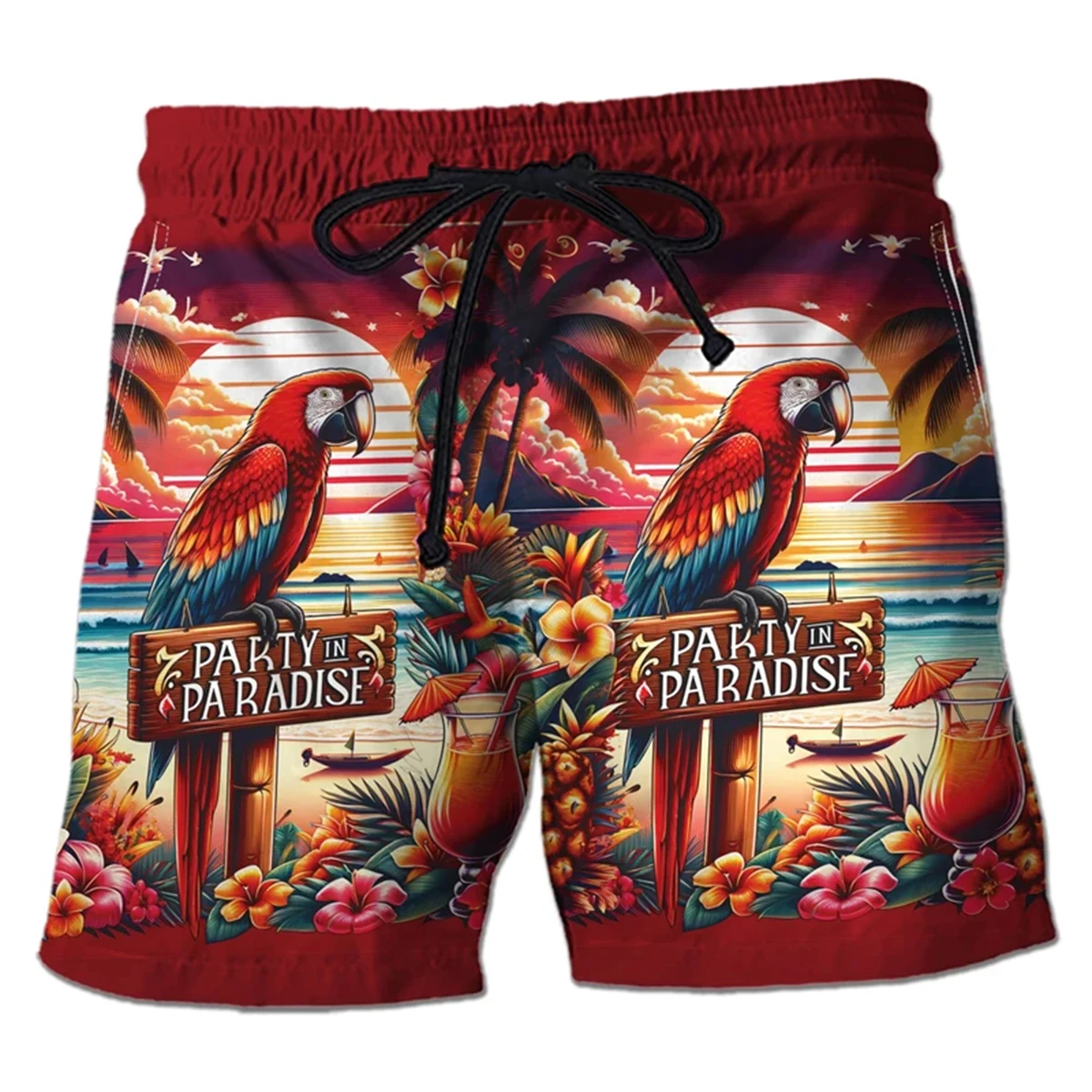 

Hawaiian Toucan 3D Printed Shorts - Vibrant Parrot Design Men's Beachwear Ramphastidae Family Theme