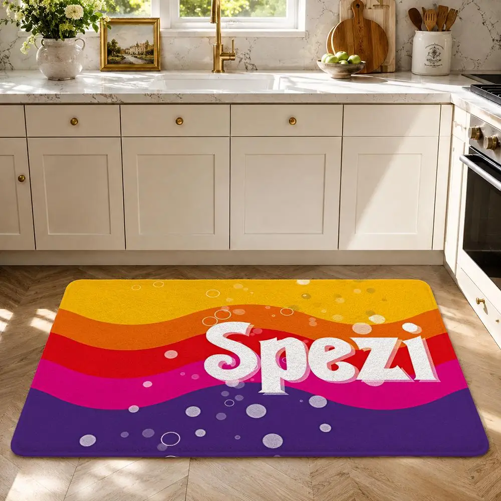 logo P-paulaner S-Spezi Floor Mat Soft Flannel Rug Non Slip Washable Quick Dry Mat for Bathroom Bedroom Kitchen Home Decor