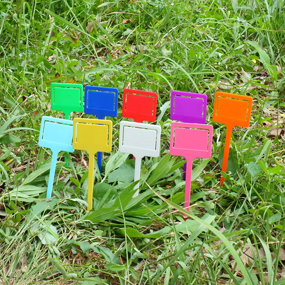 

50pcs Plant Tag Thicken Pp Waterproof Lightfast Insert Card Gardening Classification Label Assorted Color Plastic Tag