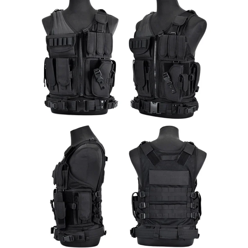 Tactics Vest Combat Armor Vests Men Tactics Security Hunting Vest Adjustable Outdoor CS Training Vest Airsoft