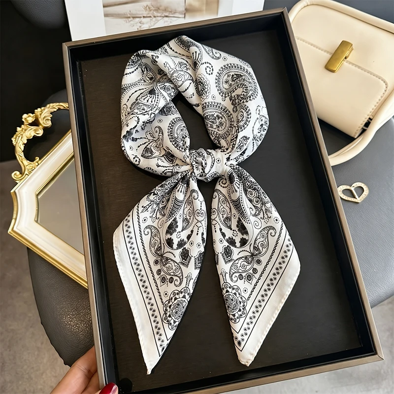 

Women's Scarf Luxury Hijab Square Turban Female Fashion Headscarf Handkerchief Bandana Neckerchief Windproof Shawl Wraps Headban