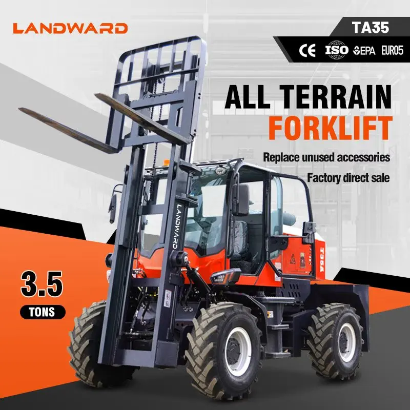 

New All-In-One All-Terrain Off-Road Forklift Construction Equipment 3.5ton Diesel Forklift 6m Fork Custom TA35 Off-Road Forklift