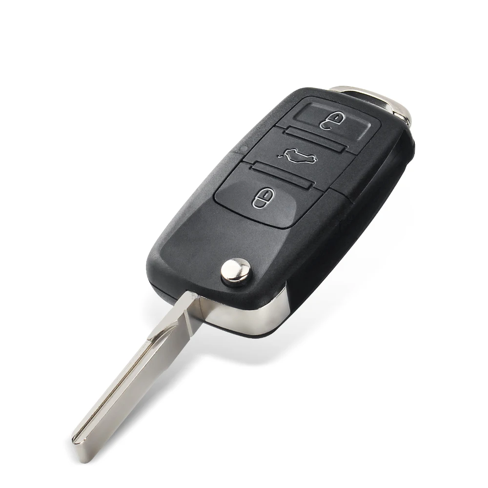 KEYYOU For Volkswagen VW Golf 4 5 Jetta Passat CC Tiguan Polo Beetle Skoda Flip Remote Key Shell Fob 3 Button Car Key