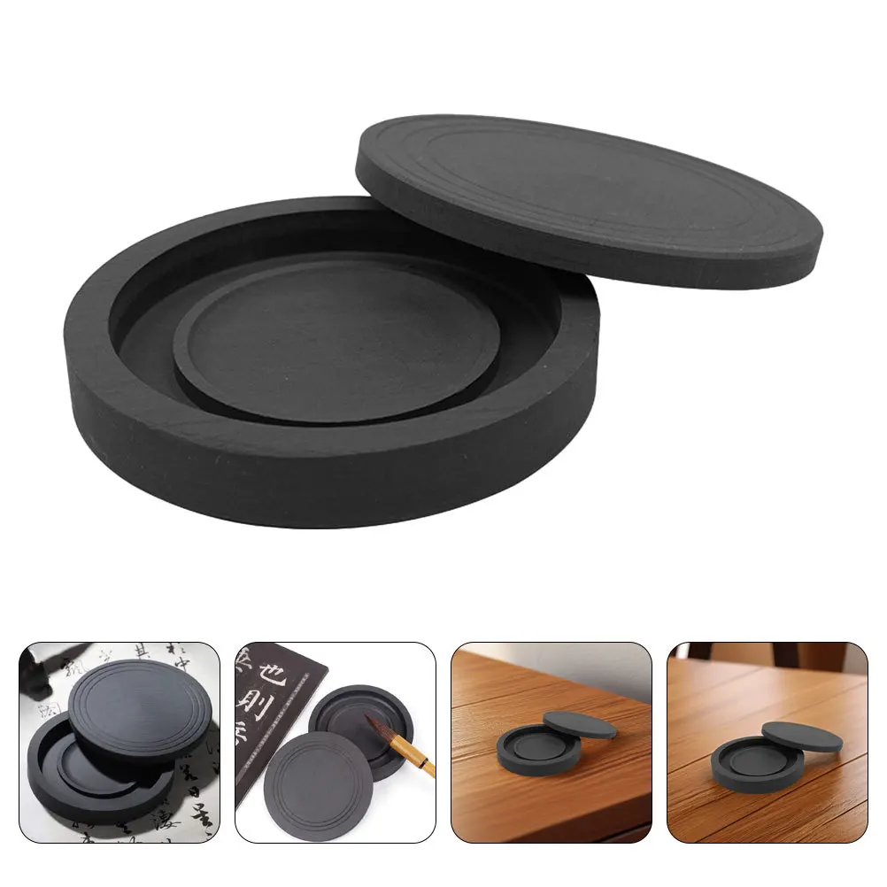 

Chinese Round Accessories Inkstone Calligraphy Kits for Beginners Practice Dish