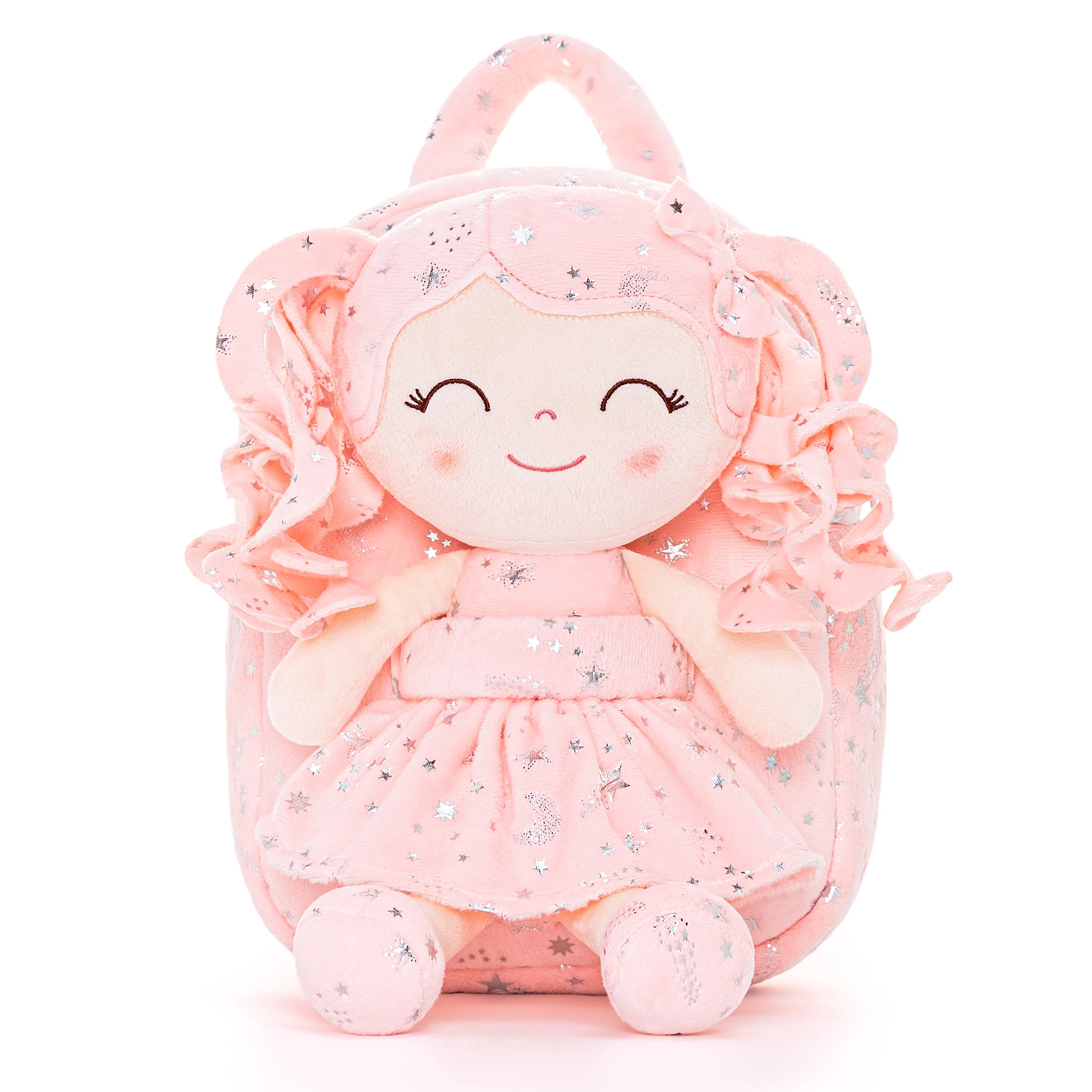 Gloveleya Curly Star Plush Backpack Baby Girl Backpack Toddler Bag Toy Stuffed Doll