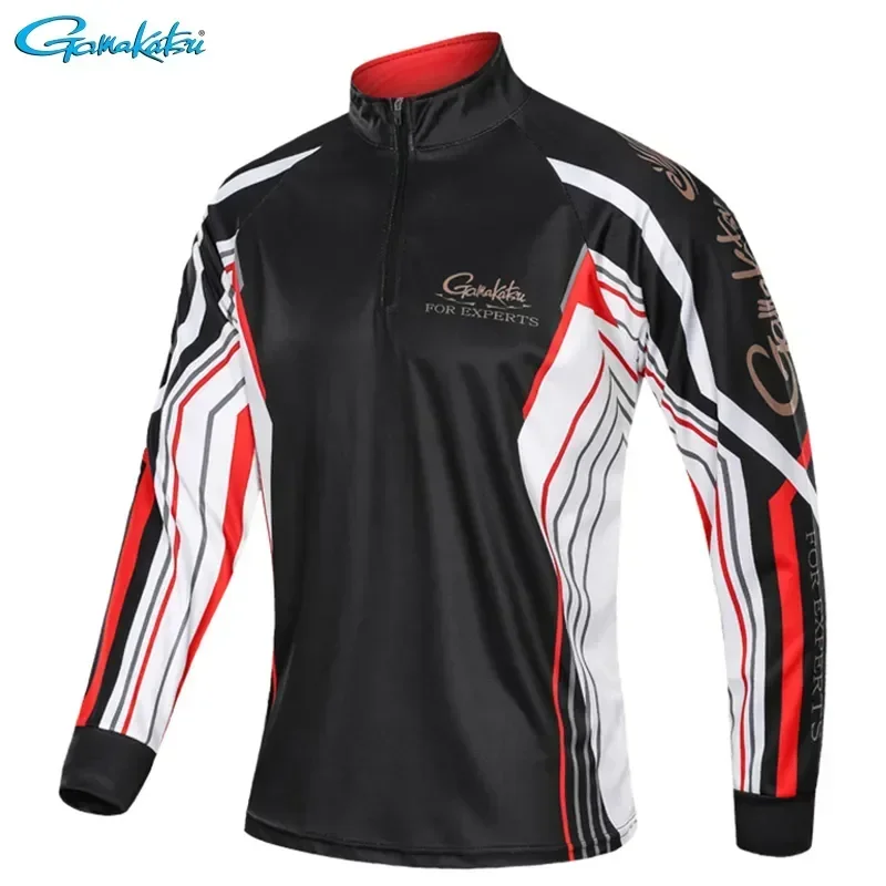 Cloting Outdoor Sportshirt Heren Visserijshirts Lange mouw Ademend Sneldrogend Ritsen Viskleding